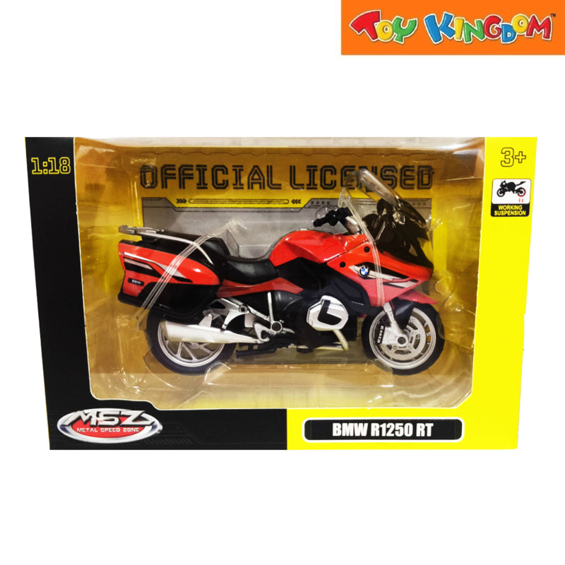 Metal Speed Zone Official Licensed 1:18 BMW R1250 RT Red Die-cast