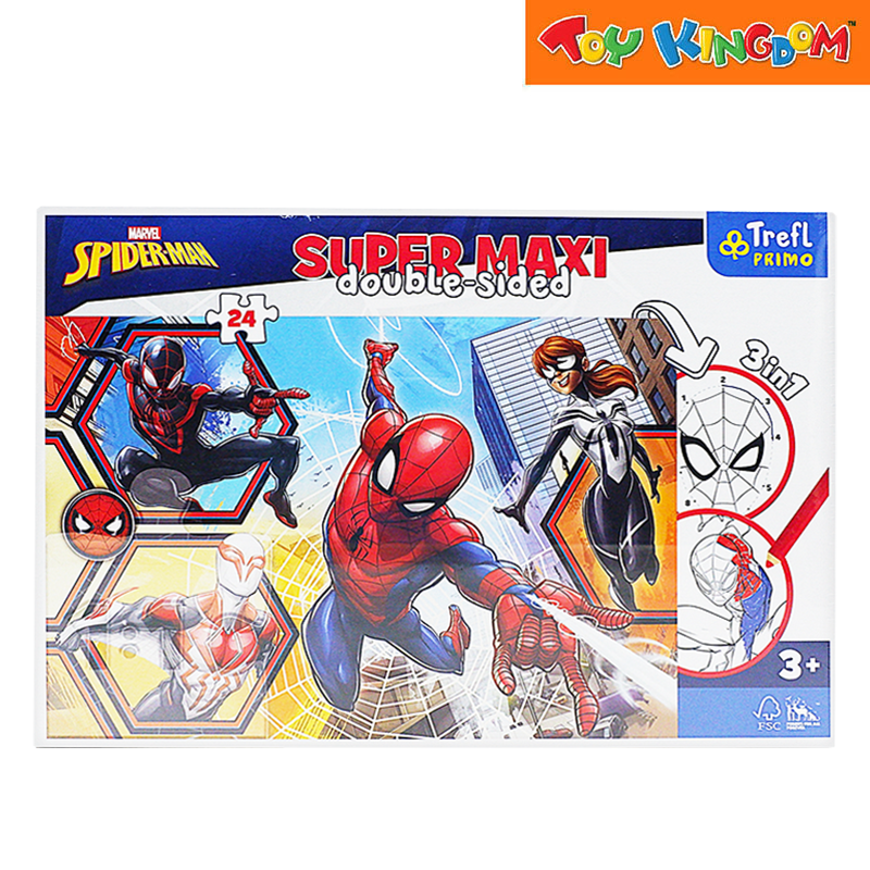 Trefl Marvel Primo Super Maxi Double-Sided Spider-Man 3-in-1 Jigsaw Puzzles