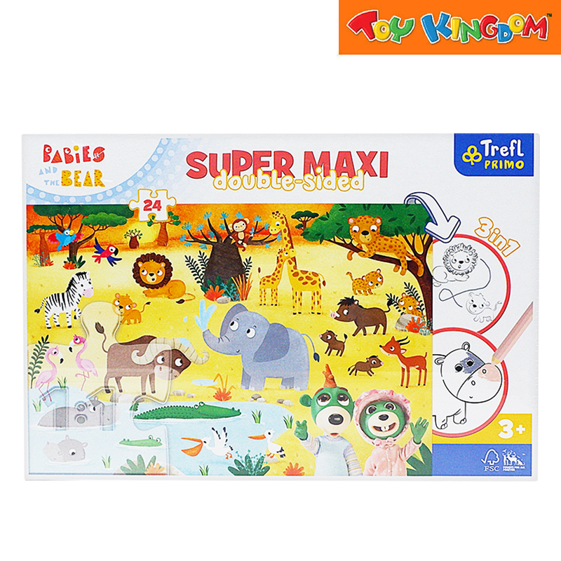 Trefl Babies And The Bear Primo Super Maxi Double-Sided 3-in-1 Jigsaw Puzzles