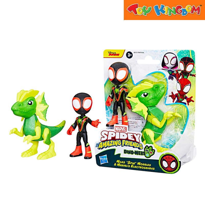 Disney Junior Marvel SAF Dino Webs Miles Spin Morales & Electrosaurus Action Figure