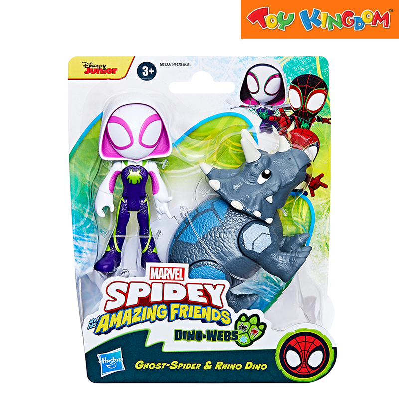 Disney Junior Marvel SAF Dino Webs Ghost Spider & Rhino Dino Action Figure