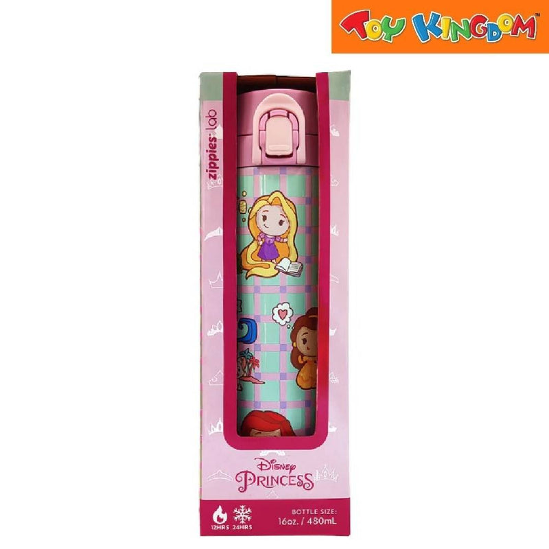 Zippies Lab Disney Princess Princess Chibi Flip-Top Insulated Water Bottle