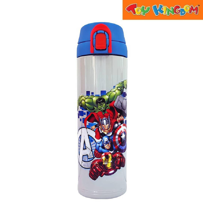 Zippies Lab Marvel Avengers Energized Grey Flip-Top Insulated Water Bottle