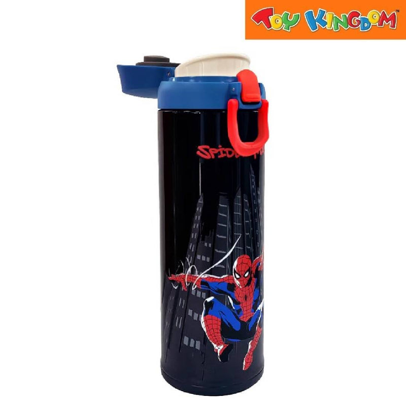 Zippies Lab Marvel Spider-Man Hometown Hero Black Flip-Top Insulated Water Bottle