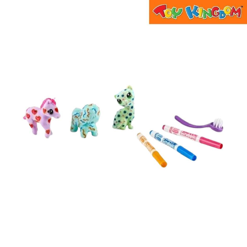 Crayola Scribble Scrubbie Pastel Pets 3pcs Color & Clean Adorable Little Pets