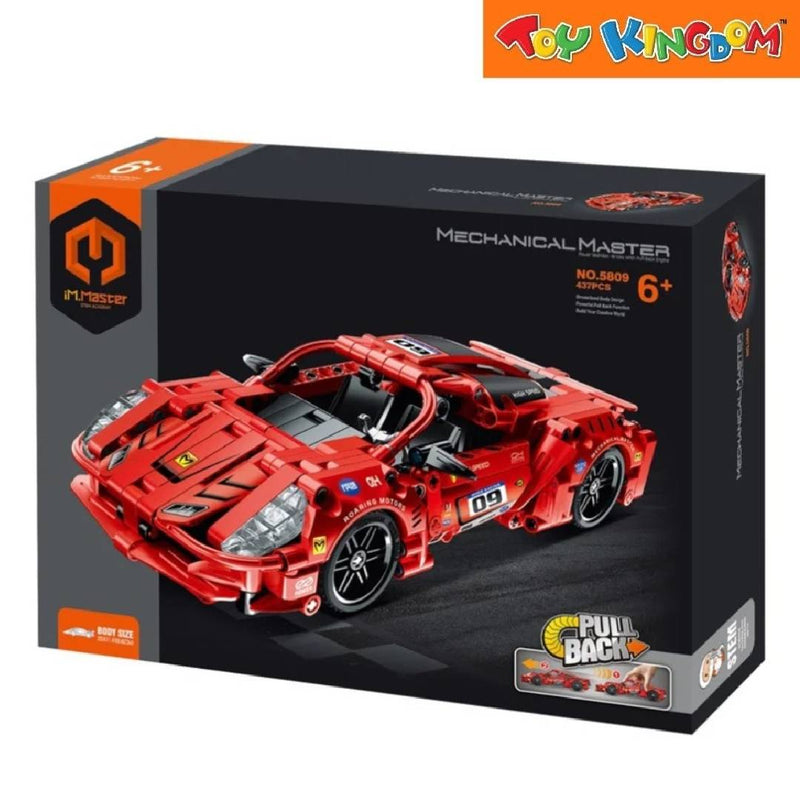 IM.Master Pull Back Supercar Red 437pcs Building Blocks