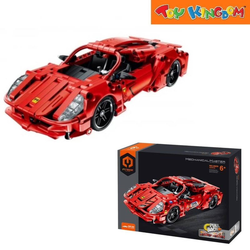 IM.Master Pull Back Supercar Red 437pcs Building Blocks