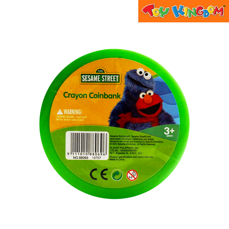 Sesame Street Green Crayon Coinbank