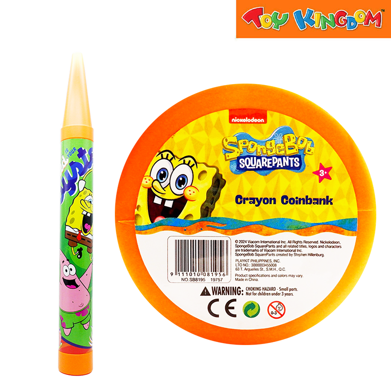 SpongeBob SquarePants Orange Crayon Coinbank