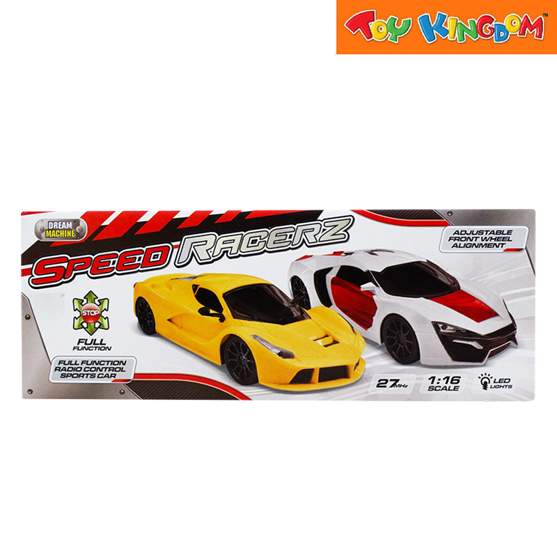 Dream Machine 1:16 RC Speed Racerz Yellow Die-cast