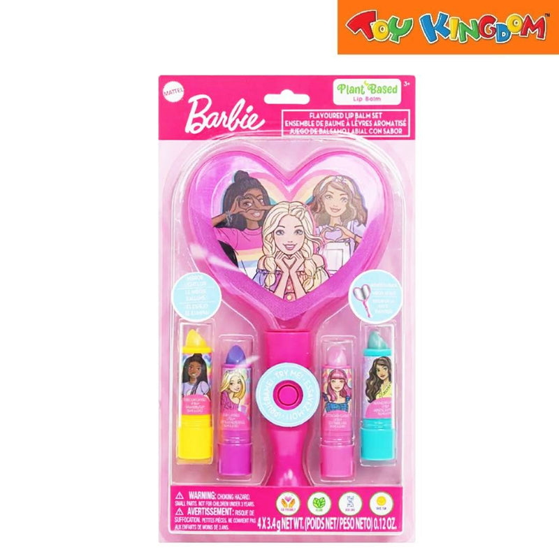 Barbie Plant Based Flavoured Lip Balm With LED Mirror Playset