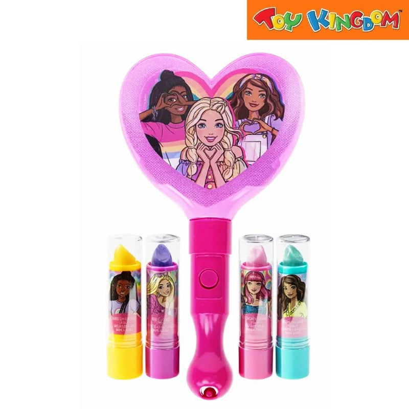 Barbie Plant Based Flavoured Lip Balm With LED Mirror Playset