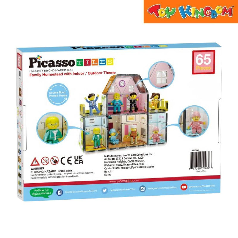 Picasso Tiles 65pcs Family Homestead With Indoor/Outdoor Theme