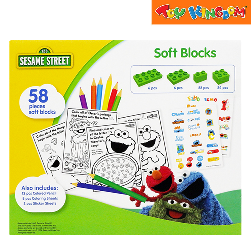 Sesame Street 58pcs Soft Blocks