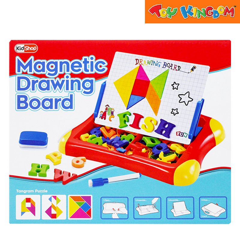 KidShop Magnetic Drawing Board Red Playset