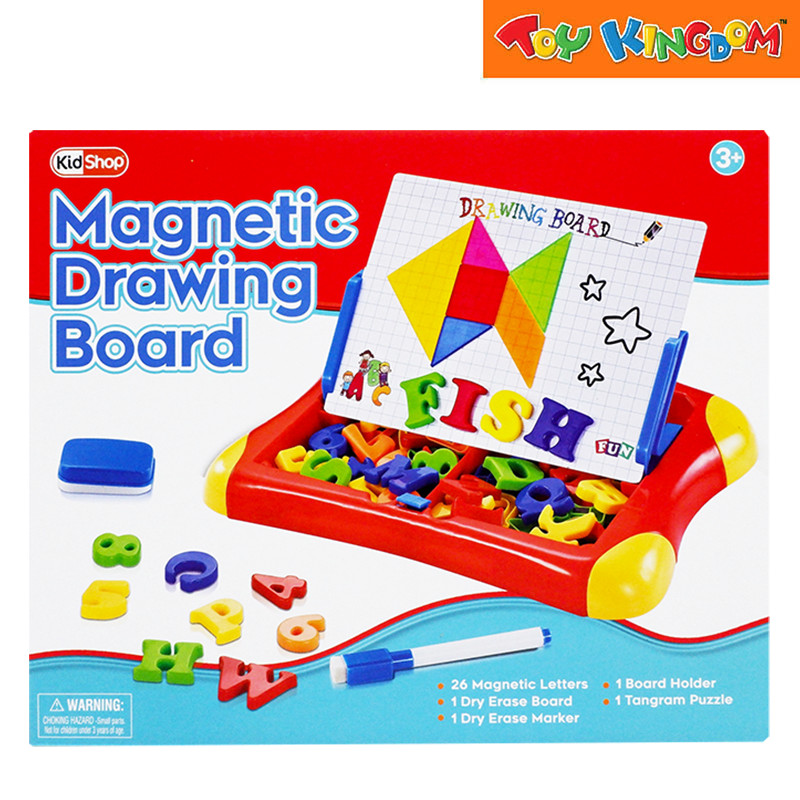 KidShop Magnetic Drawing Board Red Playset