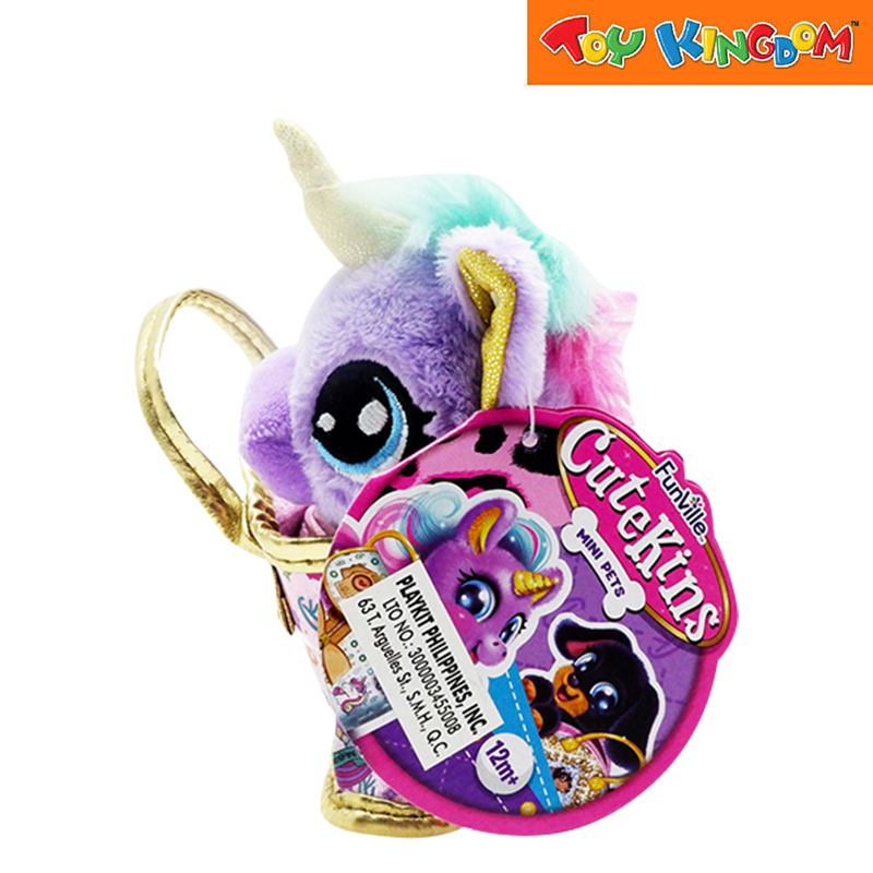 CuteKins Unicorn Purple Mini Pet & Carrier