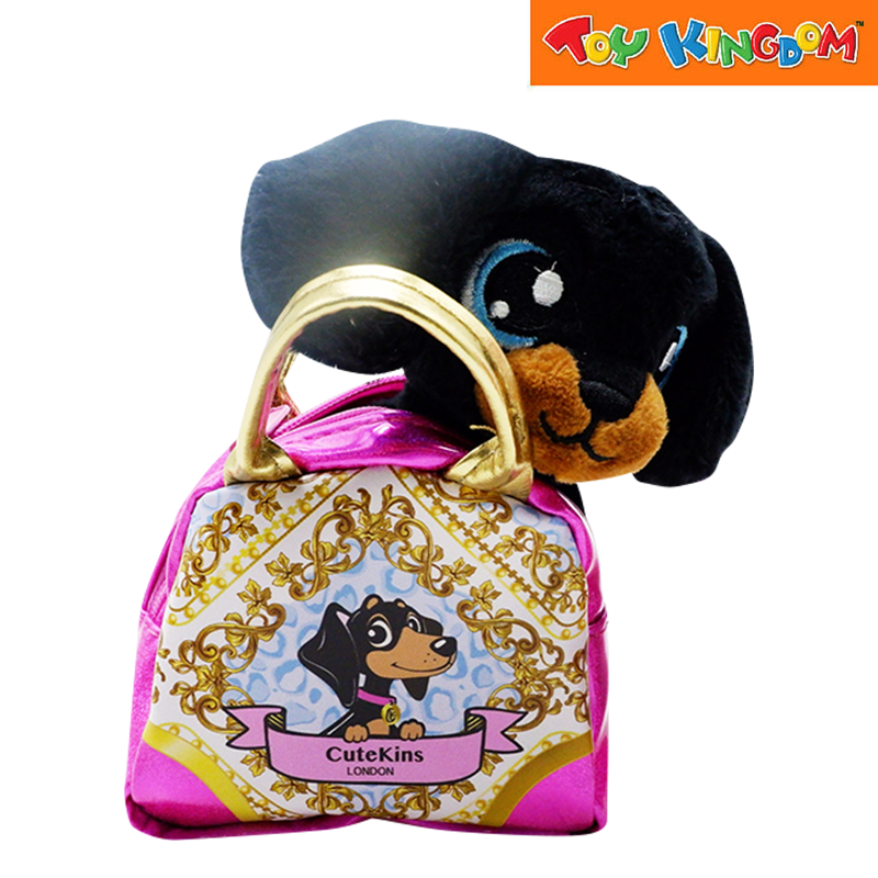 CuteKins Puppy Black Ear Mini Pet & Carrier