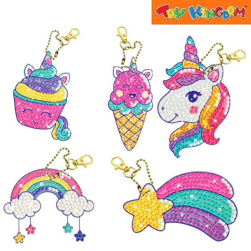 Craze Toys Diamondz Crystal Painting Unicorn Keychain Set