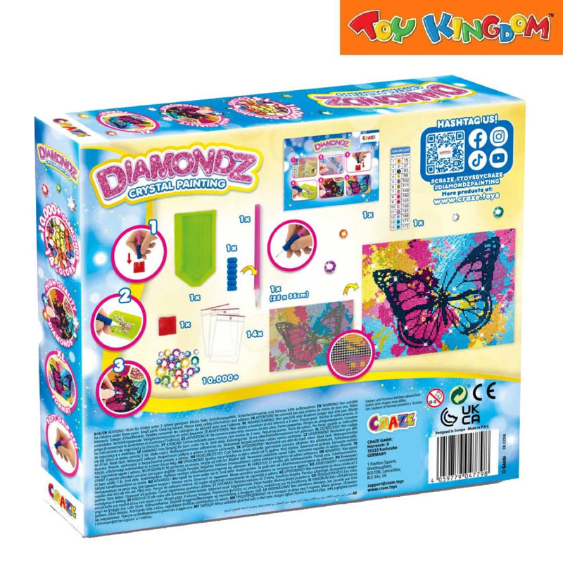 Craze Toys Diamondz Crystal Painting Butterfly Picture Set