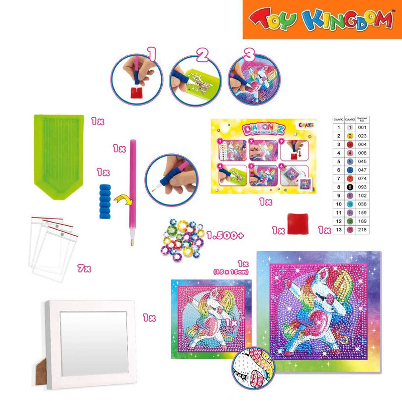 Craze Toys Diamondz Crystal Painting Unicorn Starter Set