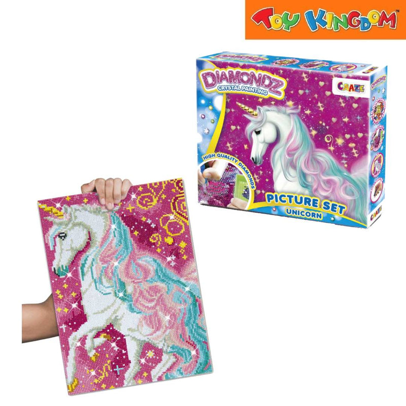 Craze Toys Diamondz Crystal Painting Unicorn Picture Set