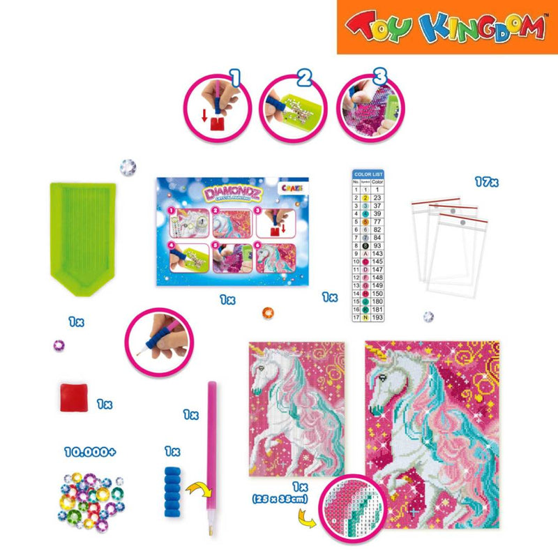 Craze Toys Diamondz Crystal Painting Unicorn Picture Set