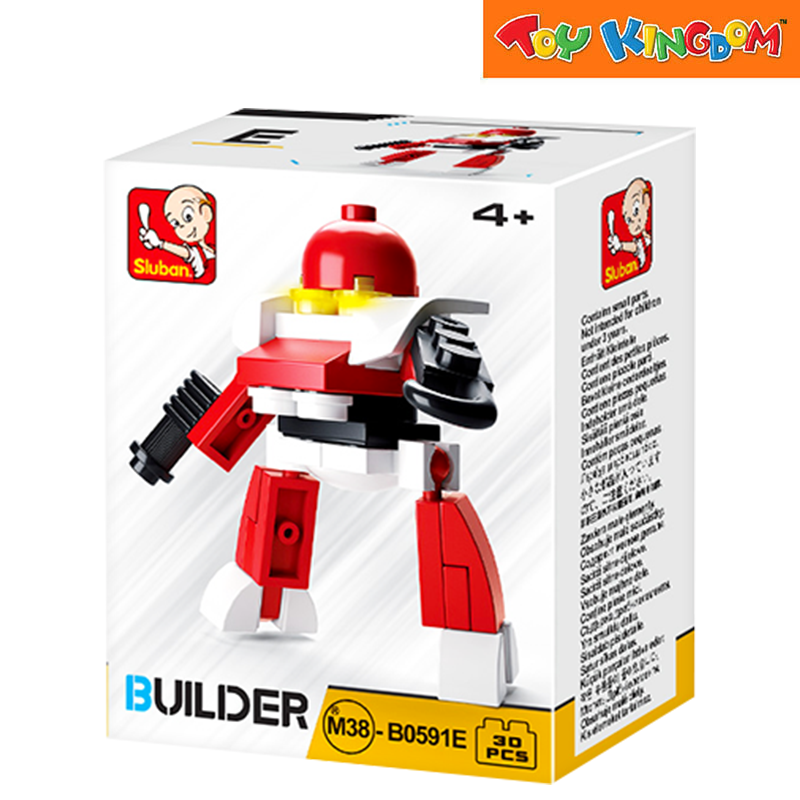 Sluban M38 B0591E Builder Red Robot Blocks