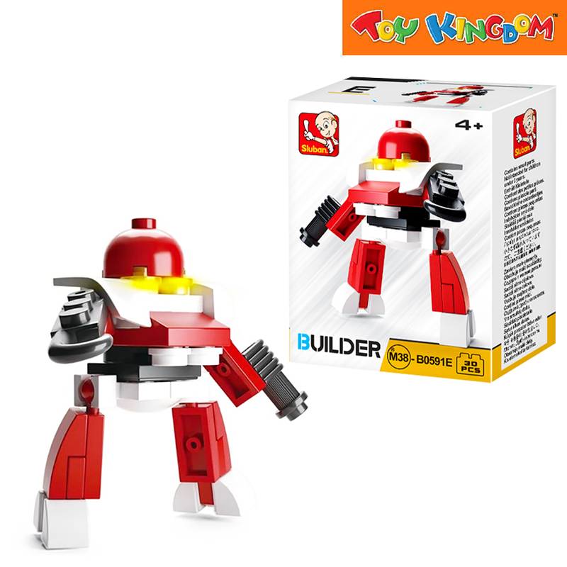 Sluban M38 B0591E Builder Red Robot Blocks