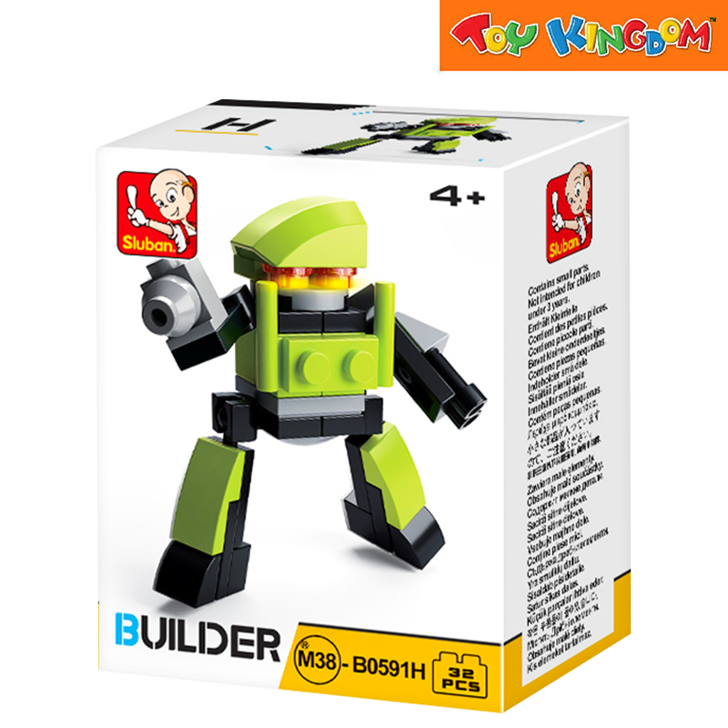 Sluban M38 B0591H Builder Green Robot Blocks