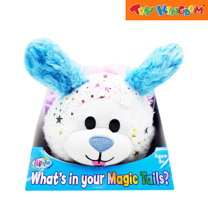 FlipaZoo Magic Tails Rainbow Kitty Flips To Sparkle Puppy Plush