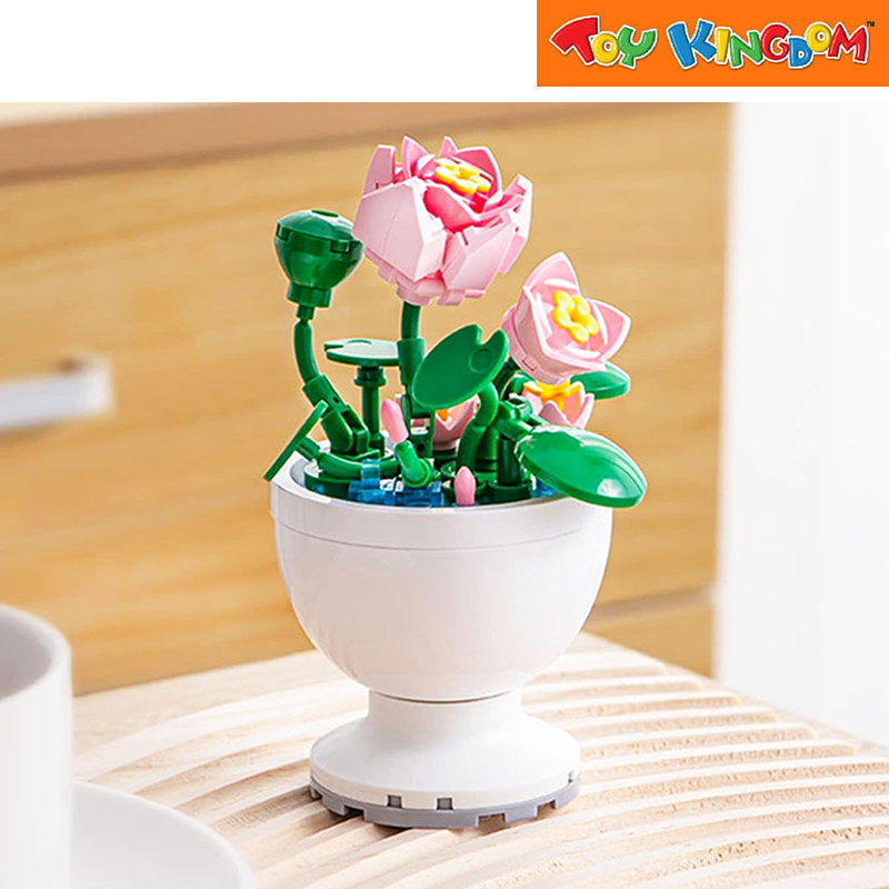 Sluban Pleyerid Potted Plants Bowl Lotus Building Set