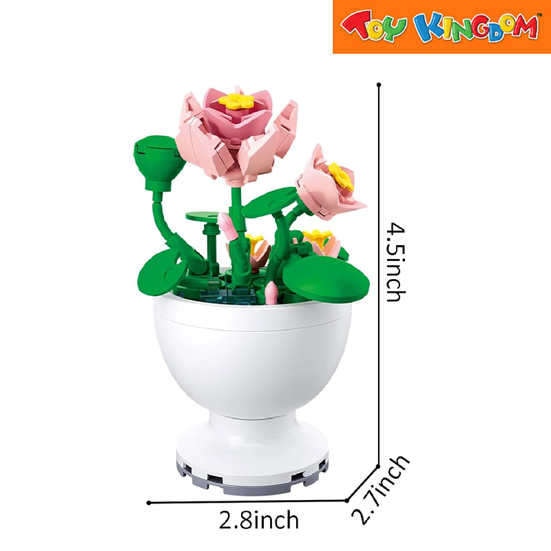 Sluban Pleyerid Potted Plants Bowl Lotus Building Set