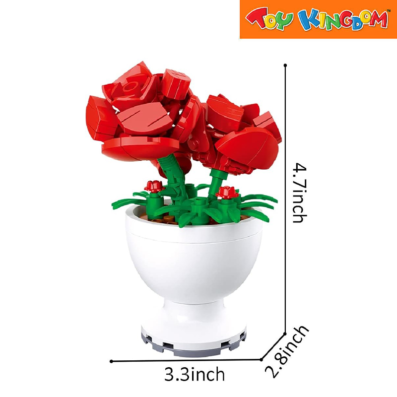 Sluban Pleyerid Potted Plants Rose Building Set