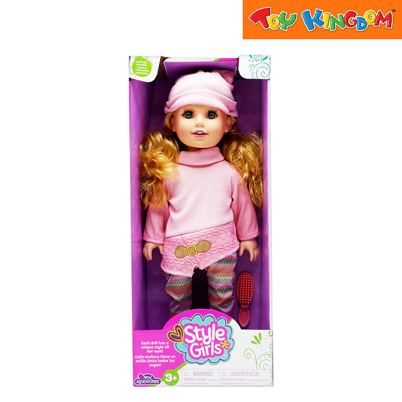 New Adventures 8300 2 Style Girls Pink Hat 18 inch Doll