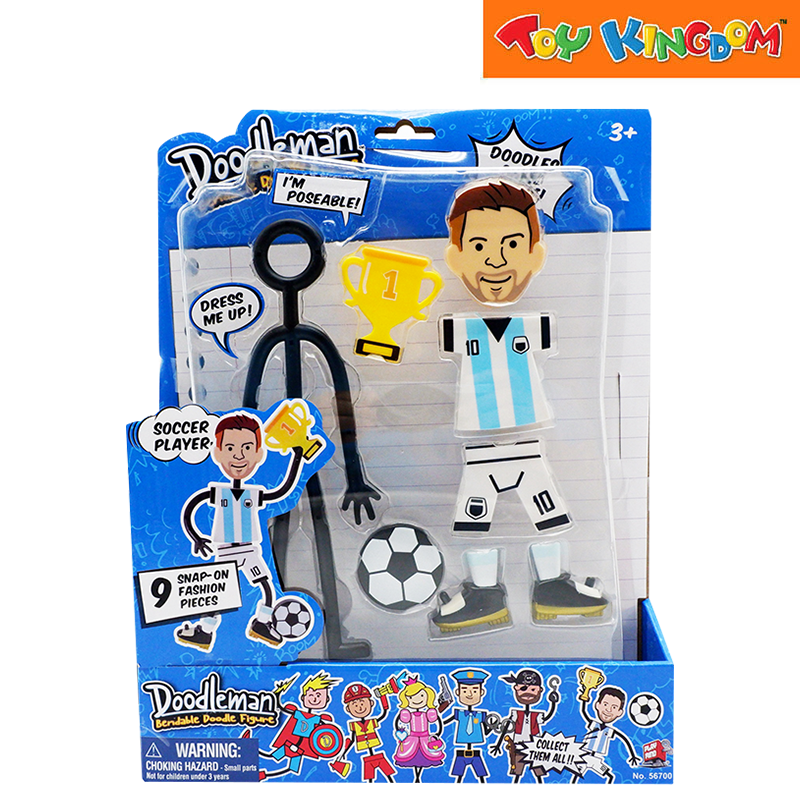 Playmind Doodleman Soccer Player Bendable Doodle Figure