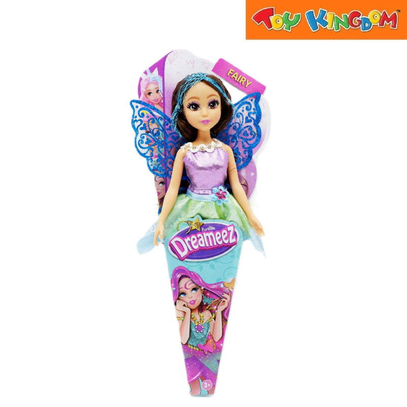 Dreameez Fairy Doll With Blue Wings & Brown Blue Hair