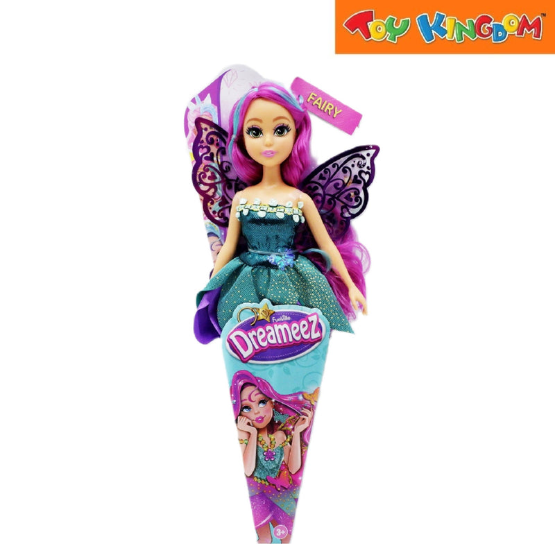 Dreameez Fairy Doll With Purple Wings & Purple Blue Hair