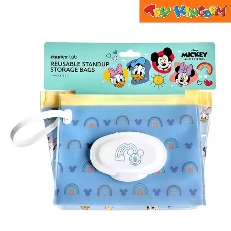 Zippies Lab Disney Mickey Joyful Play 3pcs Bag Organizer Set With Wipes Pouch