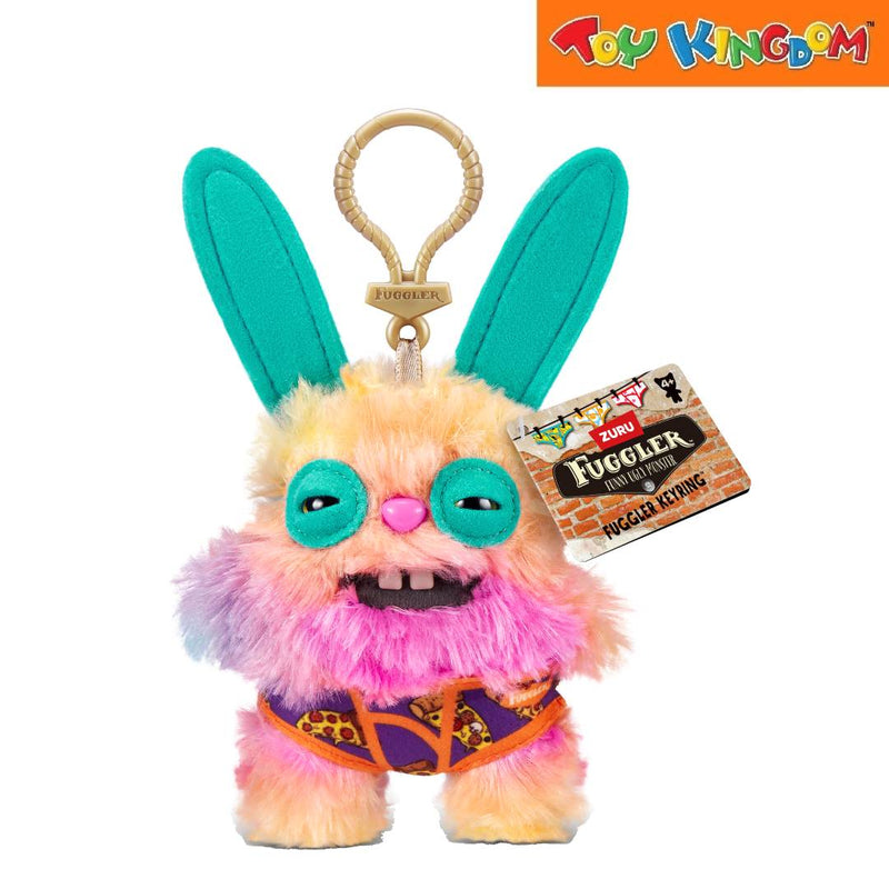 Fuggler Zuru Rabid Rabbit Blue Ears Funny Ugly Monster Keyring