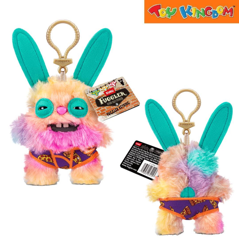 Fuggler Zuru Rabid Rabbit Blue Ears Funny Ugly Monster Keyring