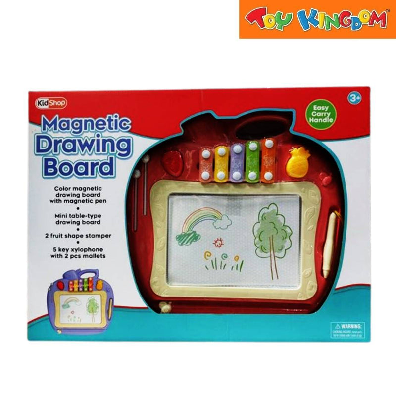 KidShop Red Magnetic Drawing Board With Xylophone