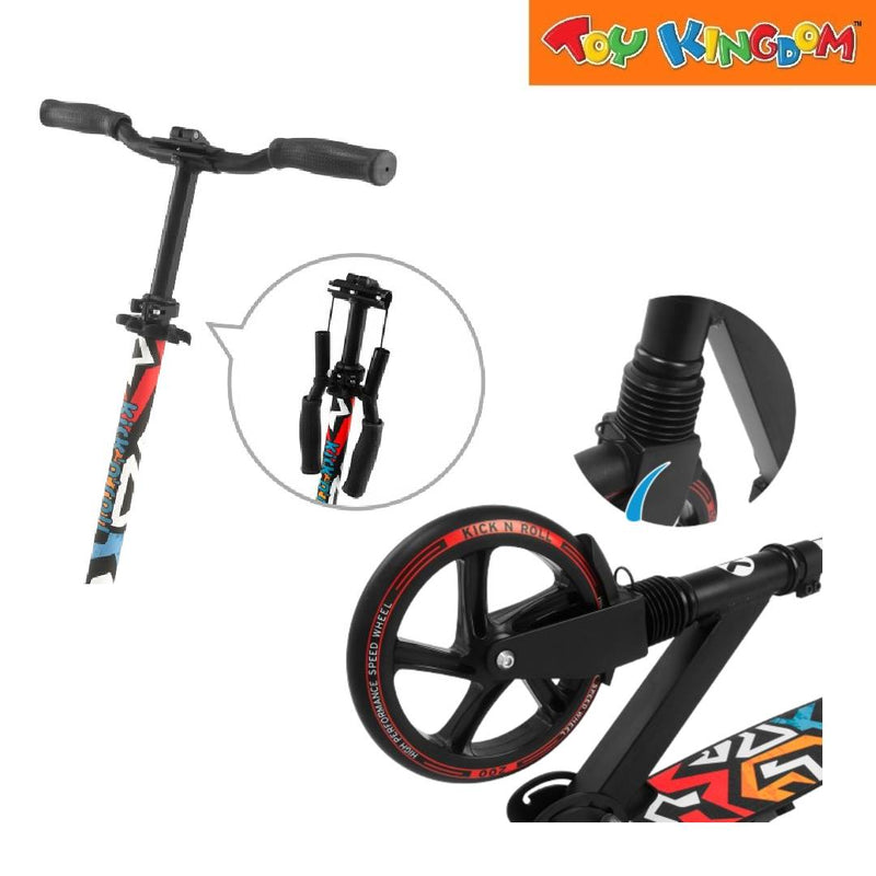 Kick N Roll Black Two Wheels Foldable Kids Scooter