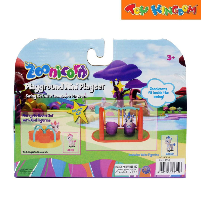 Zoonicorn Swing With Valeo Playground Mini Playset