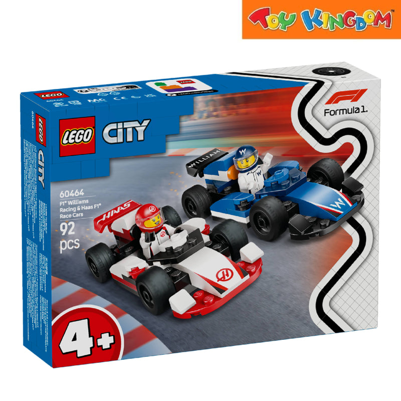 Lego City F1 Williams Racing & Haas F1 Race Cars 92pcs Building Blocks