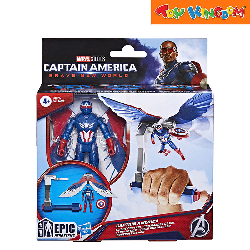 Marvel Avengers Epic Hero Series BNW Flight Control Captain America Action Figure