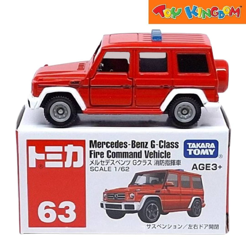 Tomica No.63 Mercedes Benz G Class Fire Command Vehicle Red Die-cast