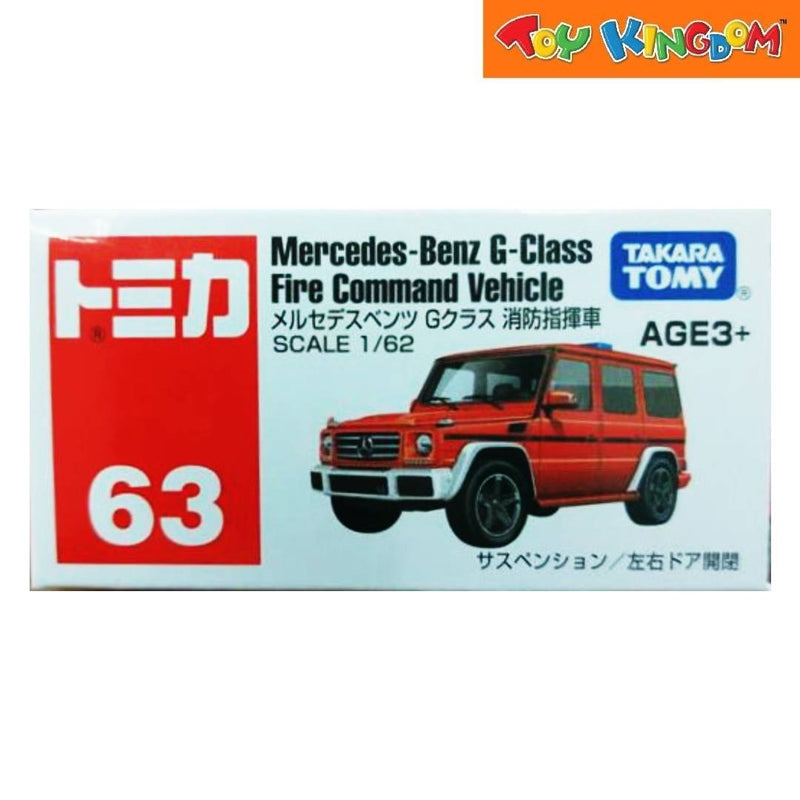 Tomica No.63 Mercedes Benz G Class Fire Command Vehicle Red Die-cast