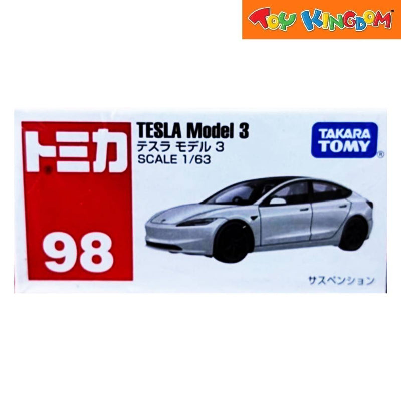 Tomica No.98 Tesla Model 3 White Die-cast