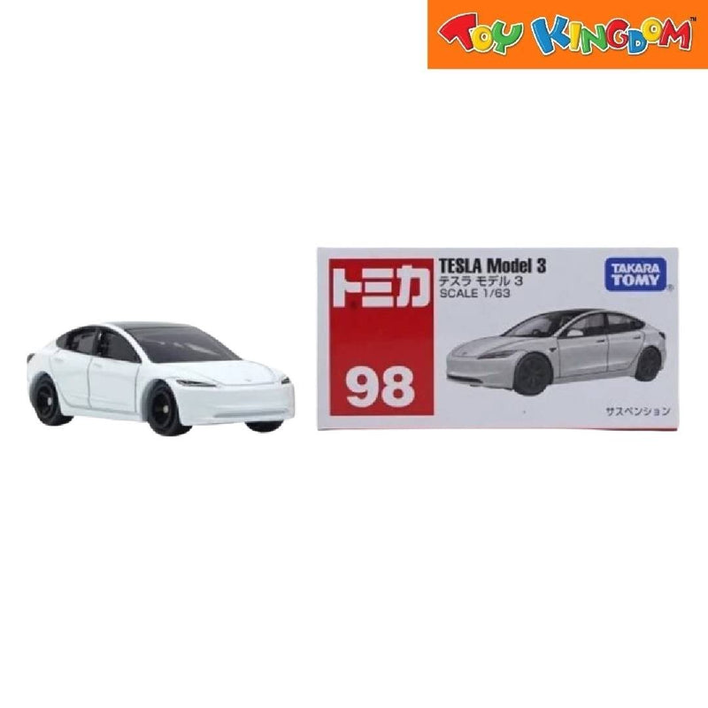 Tomica No.98 Tesla Model 3 White Die-cast